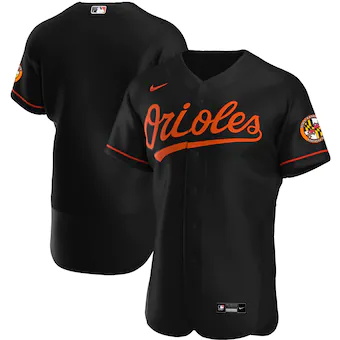 mens nike black baltimore orioles alternate authentic team 